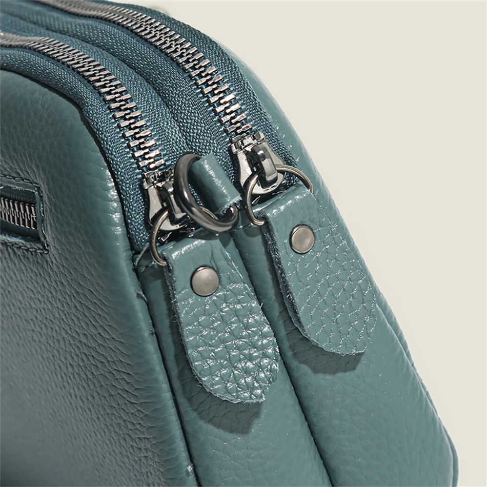 Genuine Leather Bag Luxury Women's Crossbody Bag for Woman Female Solid Color Clutch Phone Bags Shoulder Bag Messenger Bag Sac