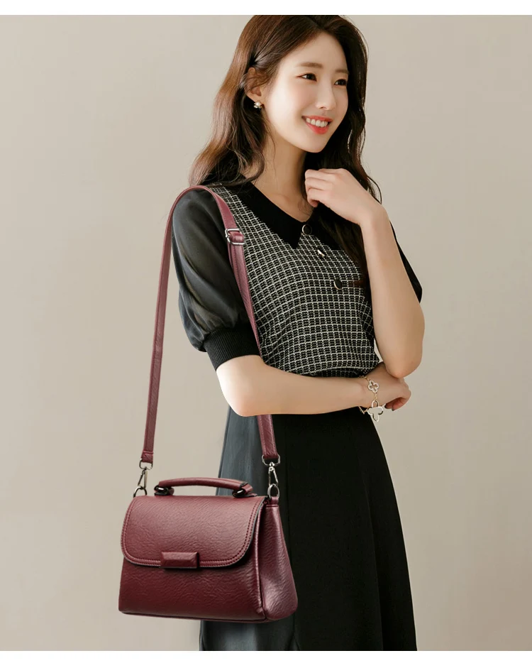 High Quality Cow Leather Ladies Handbags Fashion Luxury Female Messenger Tote Bags Women Genuine Leather Shoulder Crossbody Sac