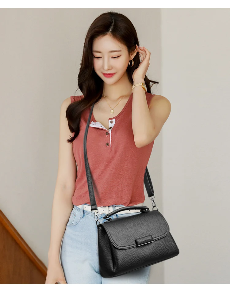 High Quality Cow Leather Ladies Handbags Fashion Luxury Female Messenger Tote Bags Women Genuine Leather Shoulder Crossbody Sac